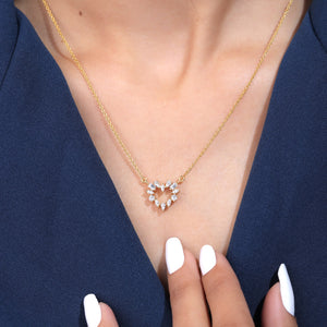 Siyami Heart Silver Pendant For Women - Shinez By Baxi Jewellers