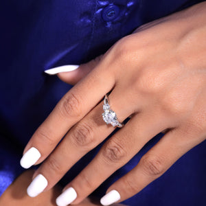 Marina Solitaire Silver Ring for Women - Shinez By Baxi Jewellers