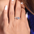 FREYA EMERALD CUT SOLITAIRE SILVER RING - Shinez By Baxi Jewellers