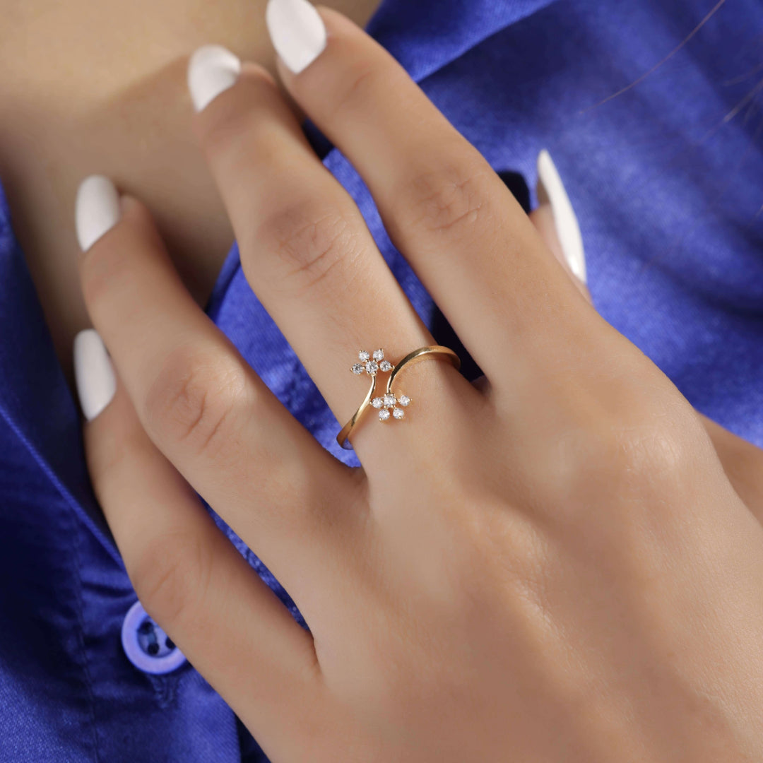 Nataria Silver Ring for Women - Shinez By Baxi Jewellers