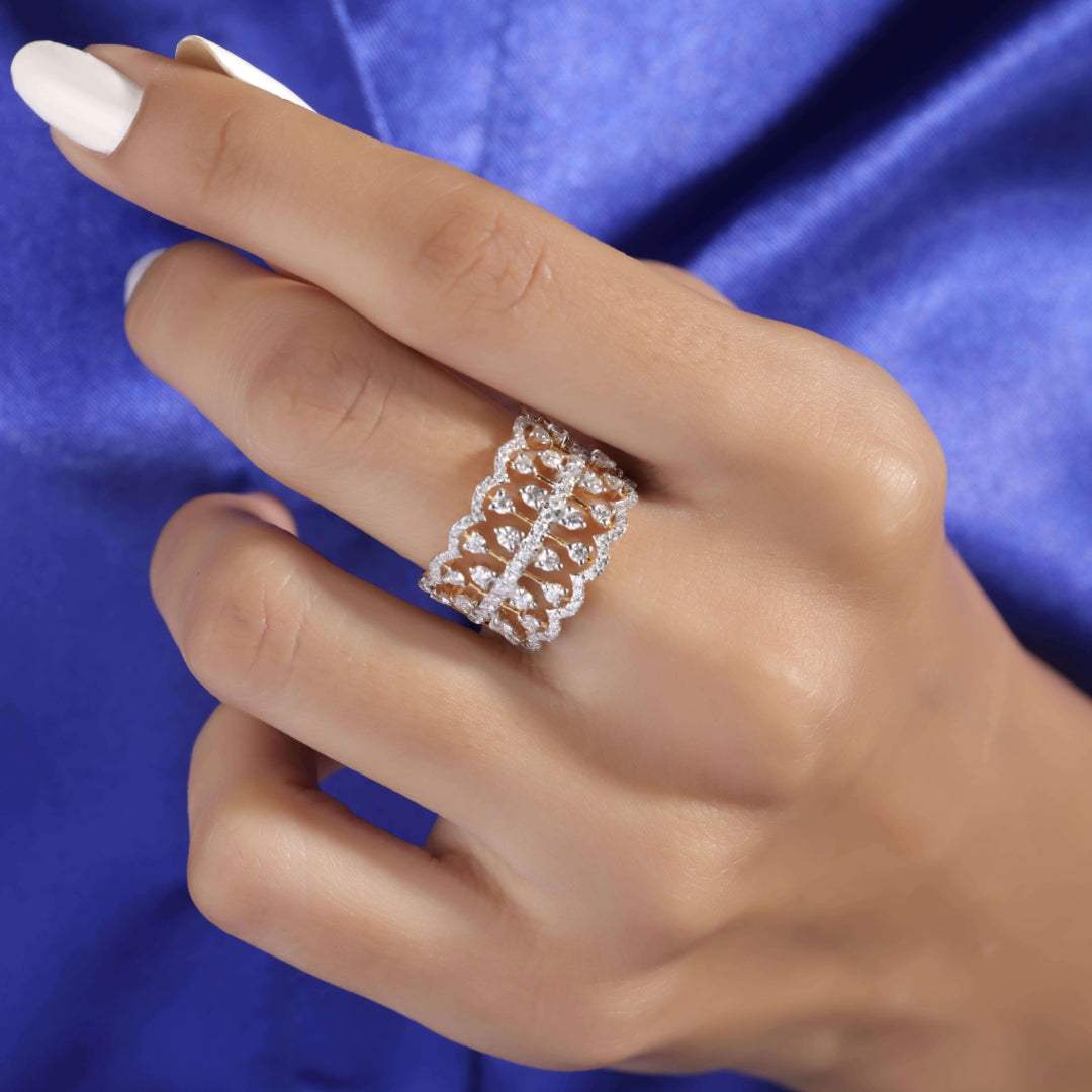 Nayah Silver Ring for Women - Shinez By Baxi Jewellers