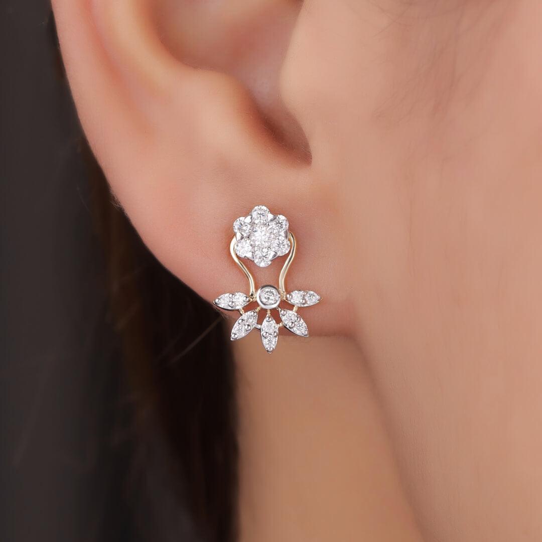 Korey Silver Stud Earrings For Women - Shinez By Baxi Jewellers