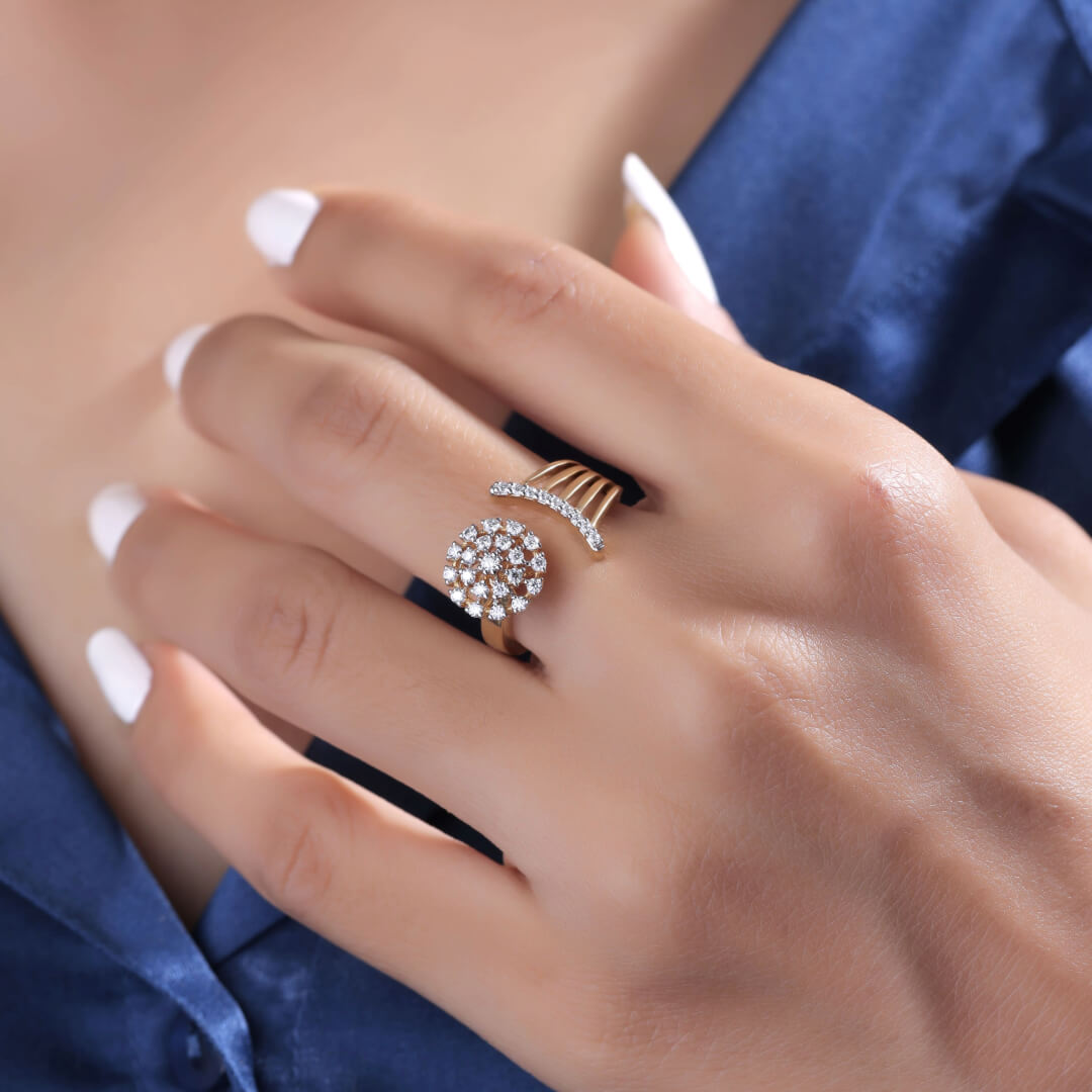 Emine Silver Fashion Ring For Women - Shinez By Baxi Jewellers