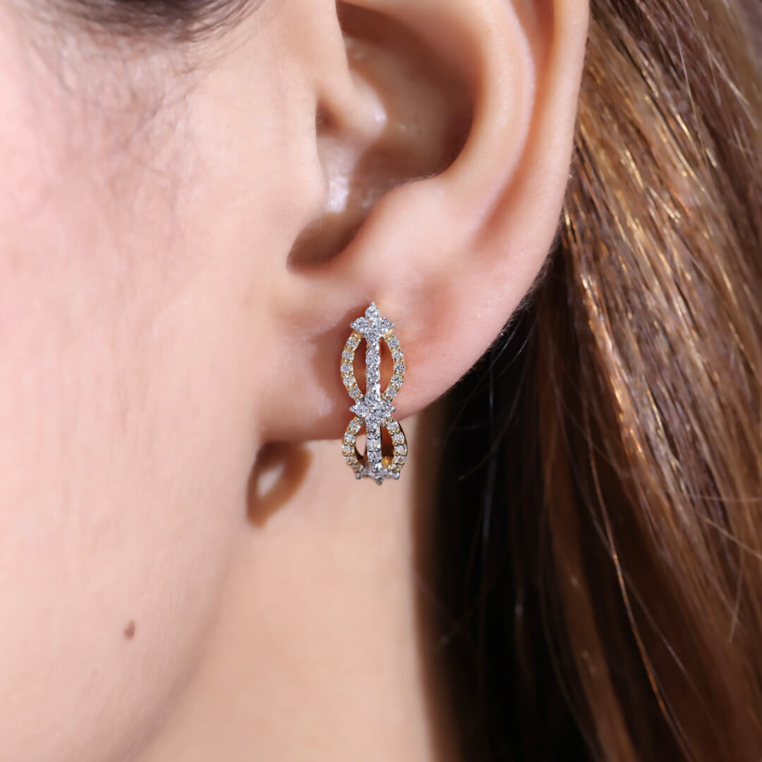 Drea Silver Hoop Earrings for Women - Shinez By Baxi Jewellers