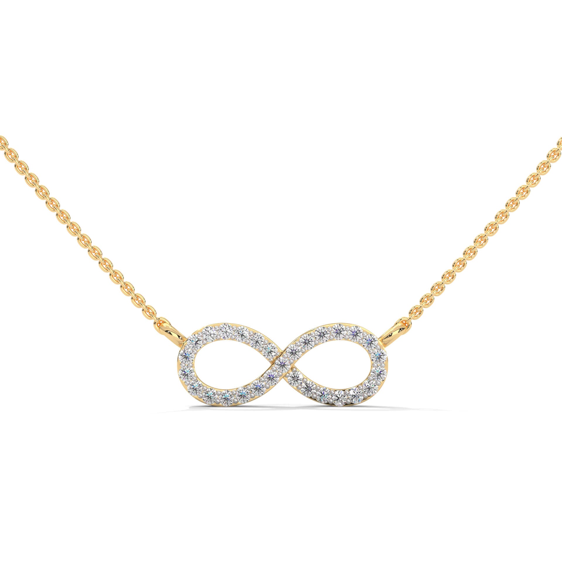 Inaya Infinity Silver Pendant Necklace  | 22KT Gold Vermeil - Shinez By Baxi Jewellers