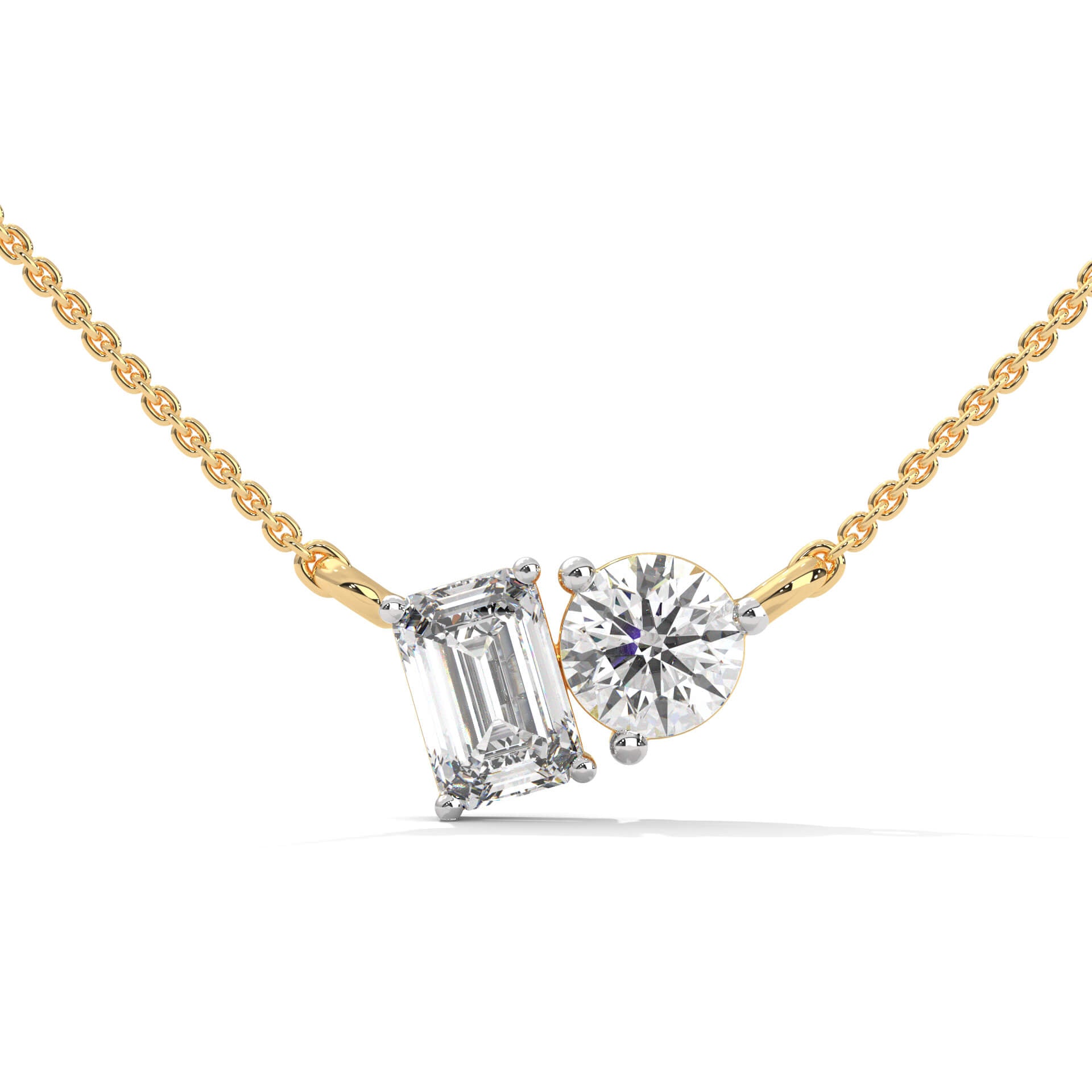 Della Solitaire Silver Pendant Necklace | 22KT Gold Vermeil - Shinez By Baxi Jewellers