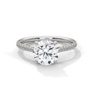 Zarria 2 Carat Solitaire Silver Ring White Gold - Shinez By Baxi Jewellers