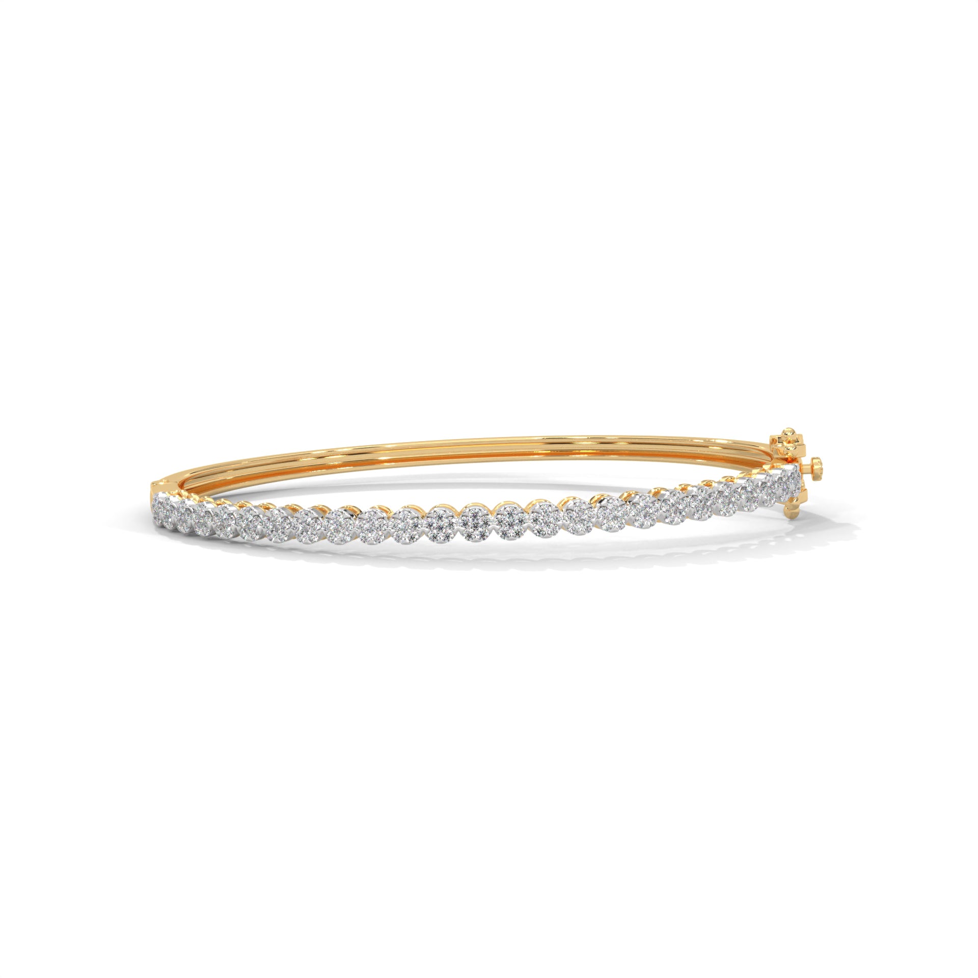 Aanya Moissanites Silver Oval Bracelet | 22KT Gold Vermeil - Shinez By Baxi Jewellers