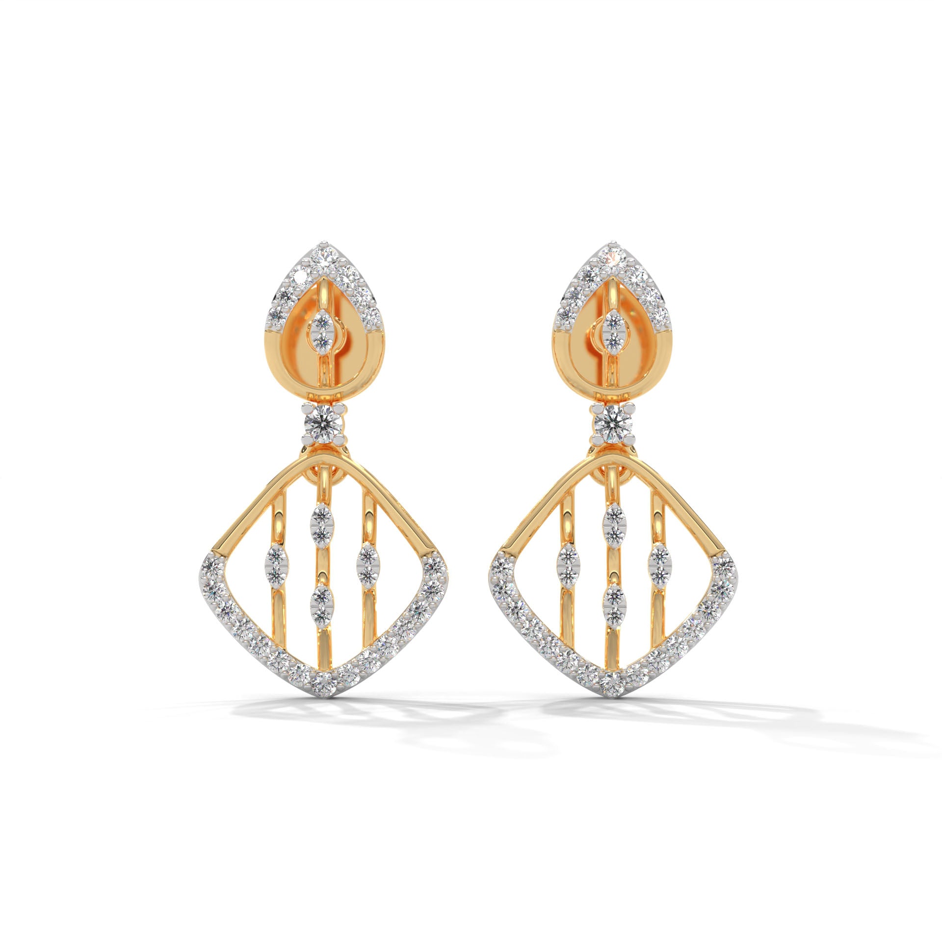 Makah Silver Dangle Earrings | 22KT Gold Vermeil - Shinez By Baxi Jewellers