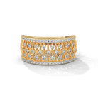 Yami Designer Silver Band | 22KT Gold Vermeil - Shinez By Baxi Jewellers