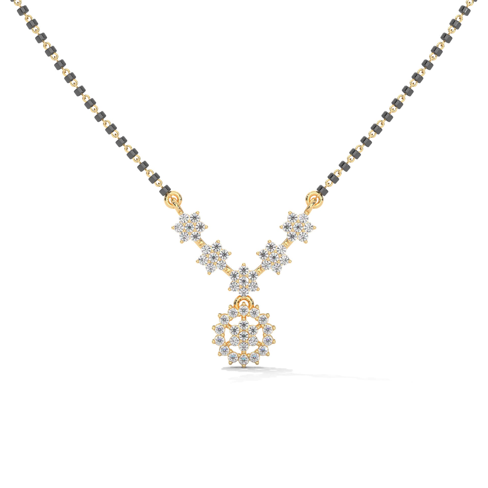 Jemina Silver Mangalsutra | 22KT Gold Vermeil - Shinez By Baxi Jewellers