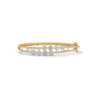 Bartha Moissanite Silver Oval Bracelet | 22KT Gold Vermeil - Shinez By Baxi Jewellers