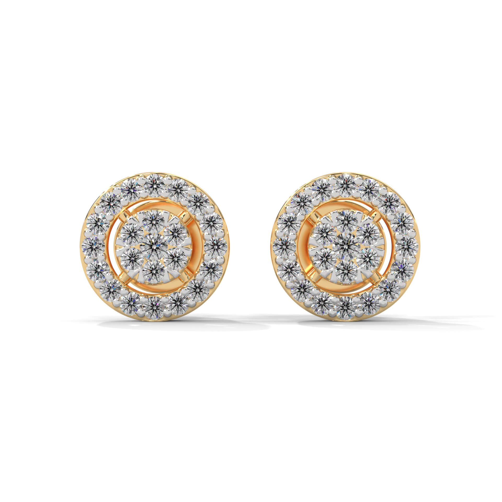 Dana Silver Stud Earrings | 22KT Gold Vermeil - Shinez By Baxi Jewellers