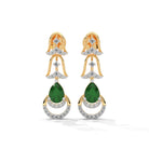 Anurah Silver Dangle Earrings | 22KT Gold Vermeil - Shinez By Baxi Jewellers