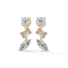 Farheen Fancy Silver Stud Earrings | 22KT Gold Vermeil - Shinez By Baxi Jewellers