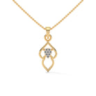 Elinor Florena Silver Pendant with chain | 22KT Gold Vermeil - Shinez By Baxi Jewellers