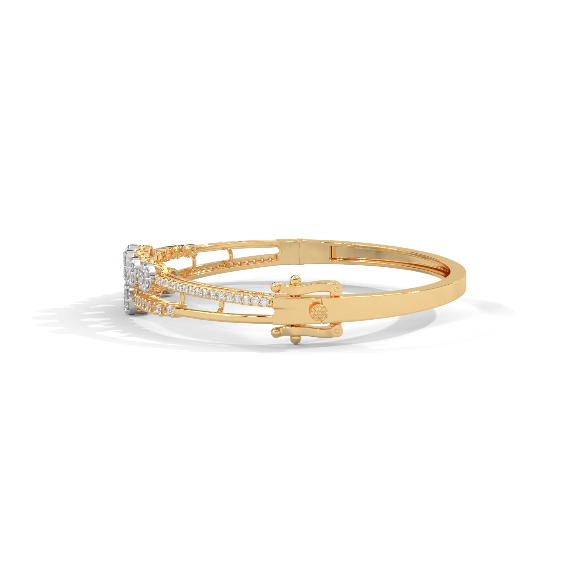 Bartha Moissanite Silver Oval Bracelet | 22KT Gold Vermeil - Shinez By Baxi Jewellers