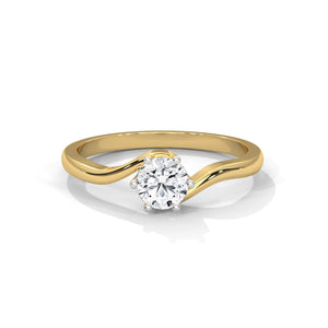 Sara Silver Solitaire Ring For Women - Shinez By Baxi Jewellers