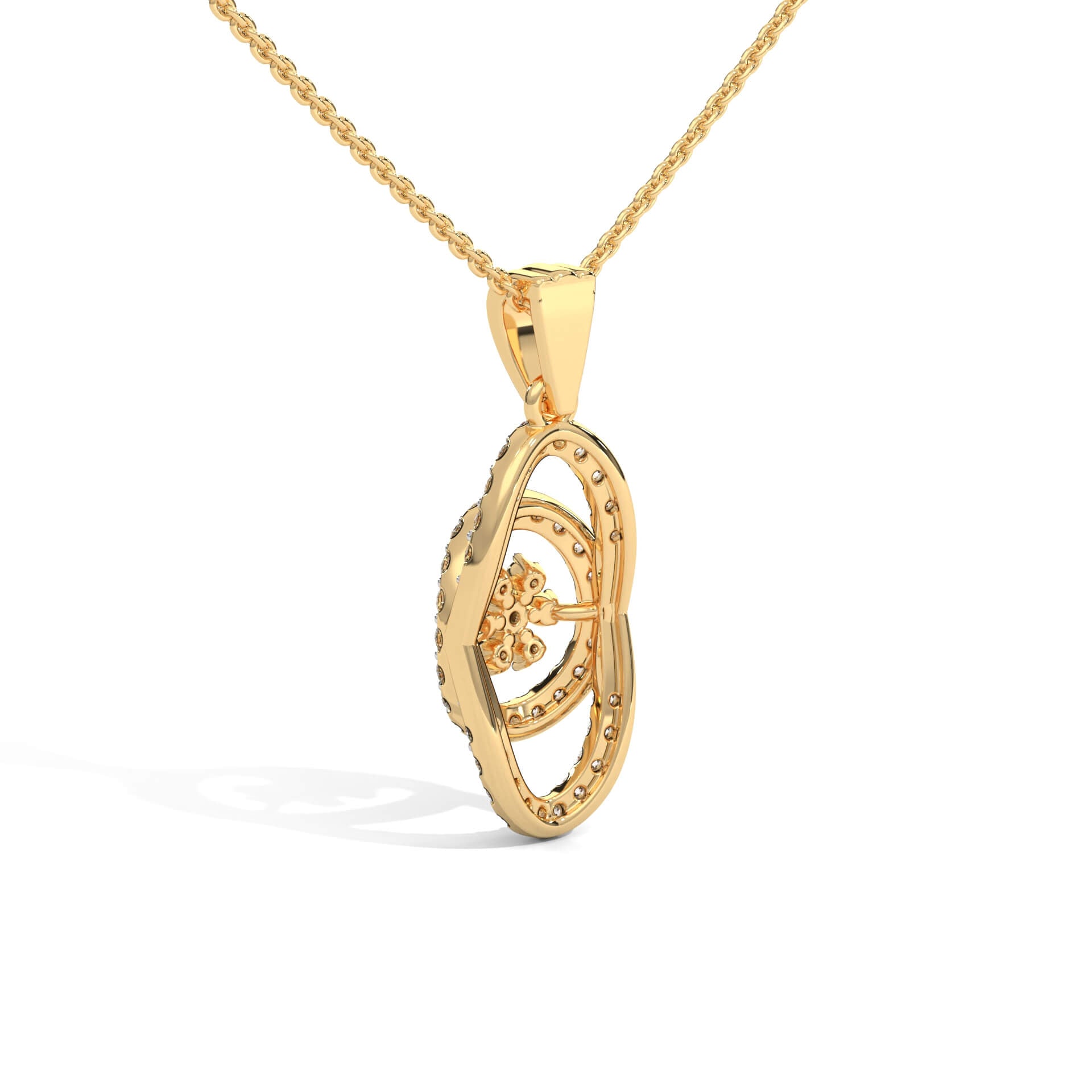 Erica Silver Pendant with chain | 22KT Gold Vermeil - Shinez By Baxi Jewellers