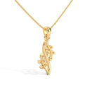 Petals Silver Pendant with chain | 22KT Gold Vermeil - Shinez By Baxi Jewellers