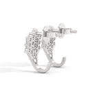 Zanha Silver Hoop Earrings for Women White Gold - Shinez By Baxi Jewellers