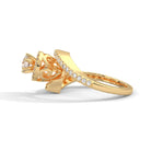 Reya 0.30 carat Solitaire Silver Ring | 22KT Gold Vermeil - Shinez By Baxi Jewellers