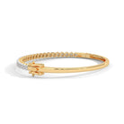 Aanya Moissanites Silver Oval Bracelet | 22KT Gold Vermeil - Shinez By Baxi Jewellers