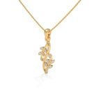 Petals Silver Pendant with chain | 22KT Gold Vermeil - Shinez By Baxi Jewellers