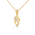 Elinor Florena Silver Pendant with chain | 22KT Gold Vermeil - Shinez By Baxi Jewellers