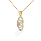 Erica Silver Pendant with chain | 22KT Gold Vermeil - Shinez By Baxi Jewellers