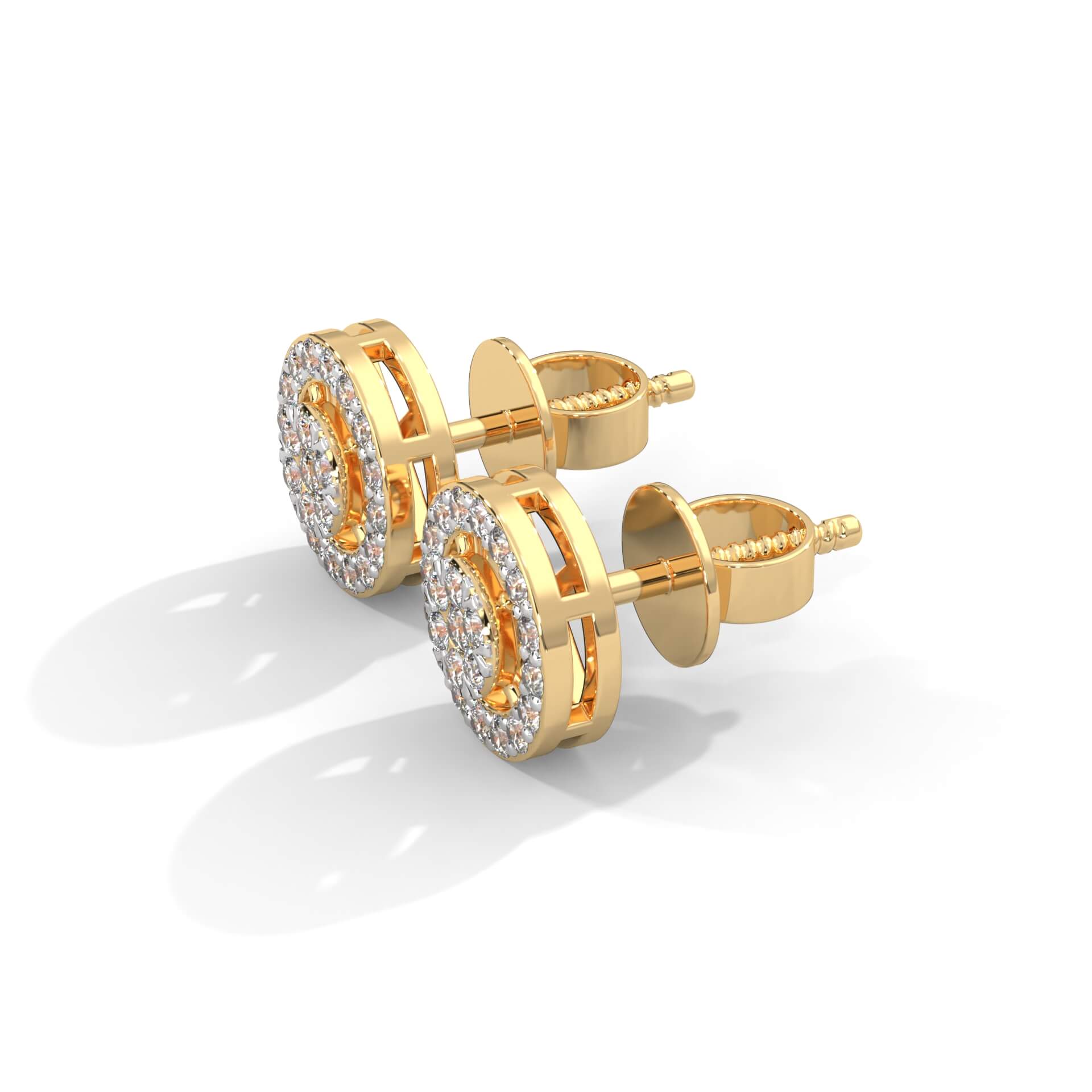 Dana Silver Stud Earrings | 22KT Gold Vermeil - Shinez By Baxi Jewellers