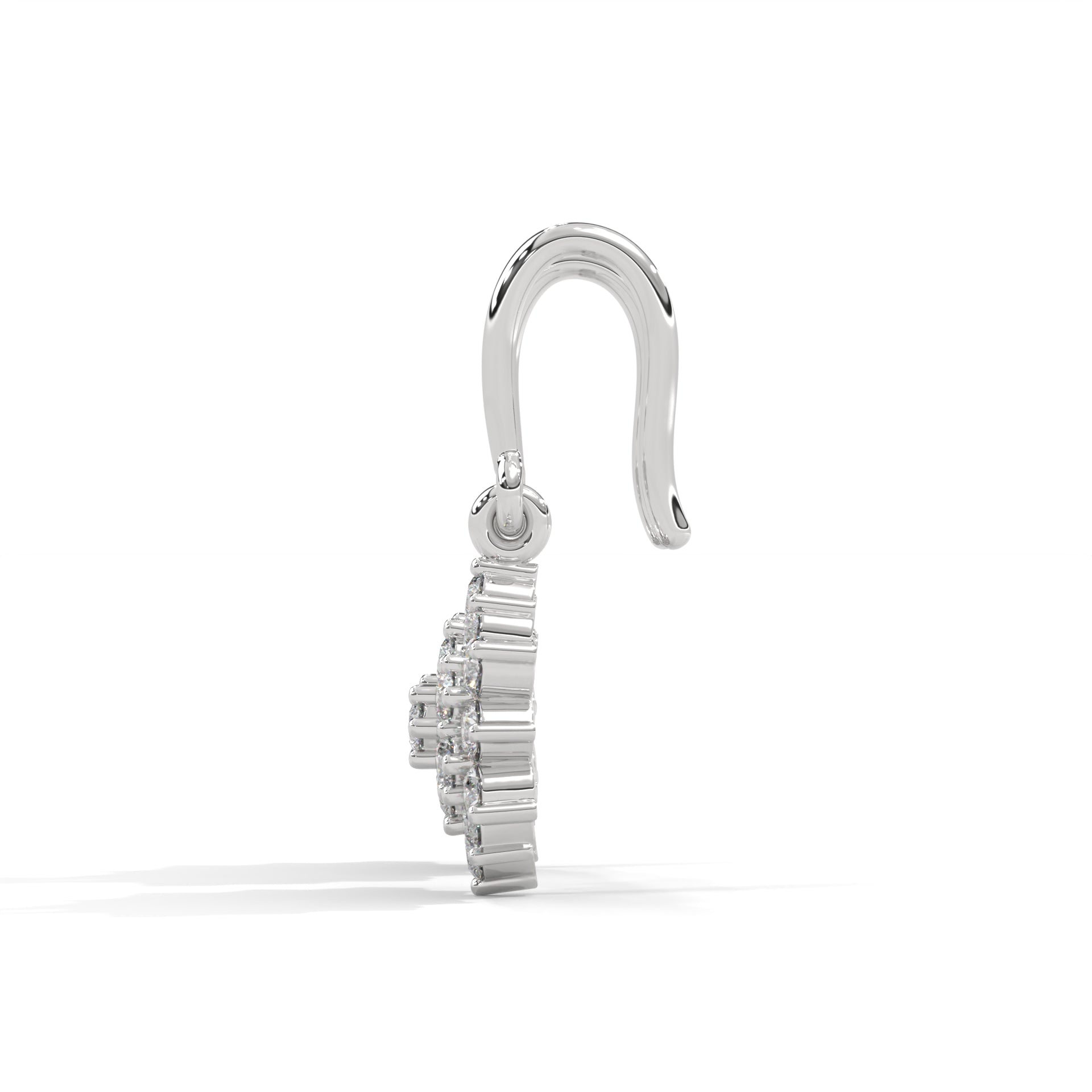 Lyda Silver Drop Earrings | White Gold - Shinez By Baxi Jewellers