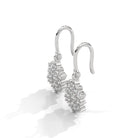 Lyda Silver Drop Earrings | White Gold - Shinez By Baxi Jewellers