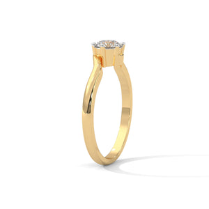 Sara Silver Solitaire Ring For Women - Shinez By Baxi Jewellers