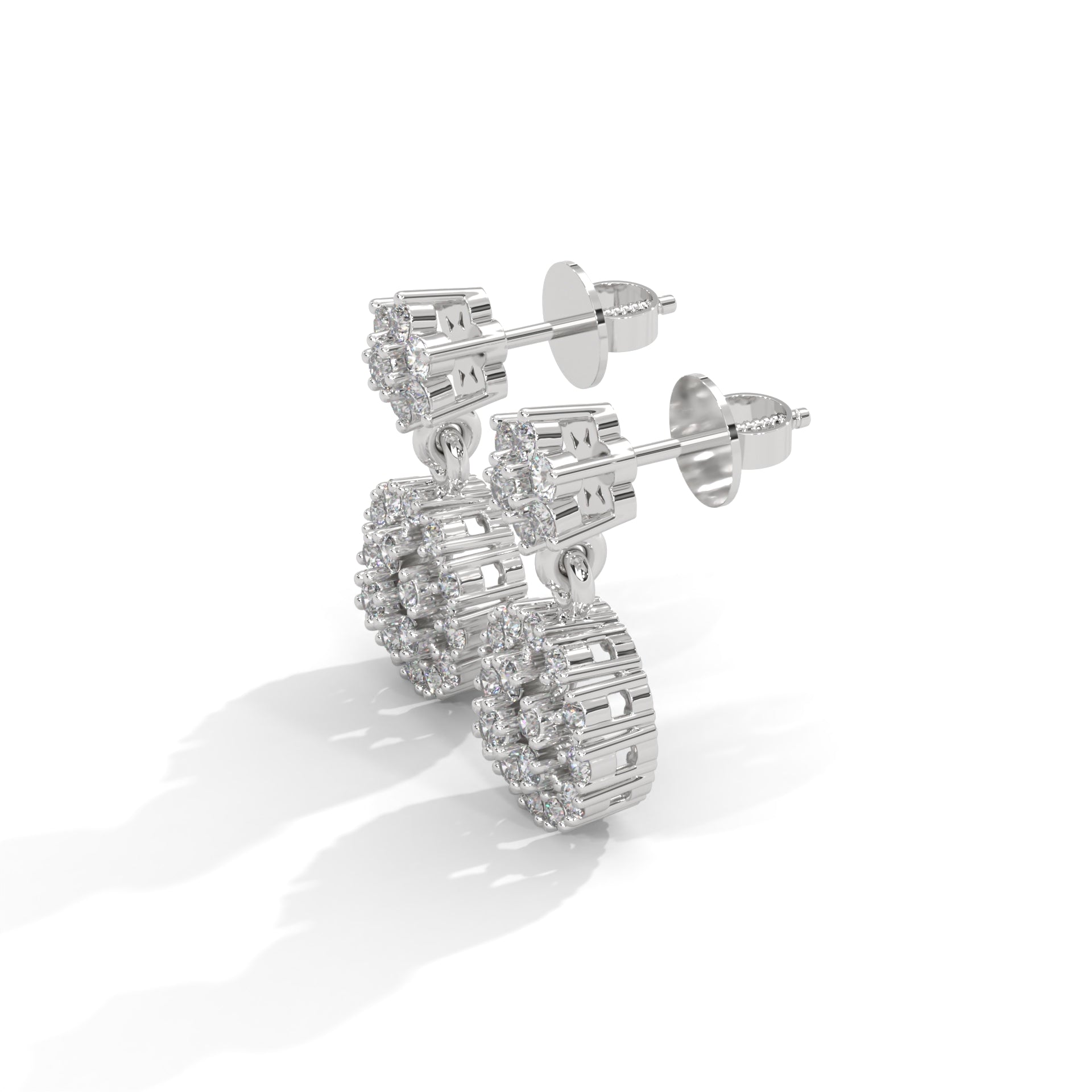 Alfie Silver Drop Earrings | White Gold - Shinez By Baxi Jewellers