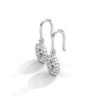 Meila Silver Drop Earrings | White Gold - Shinez By Baxi Jewellers