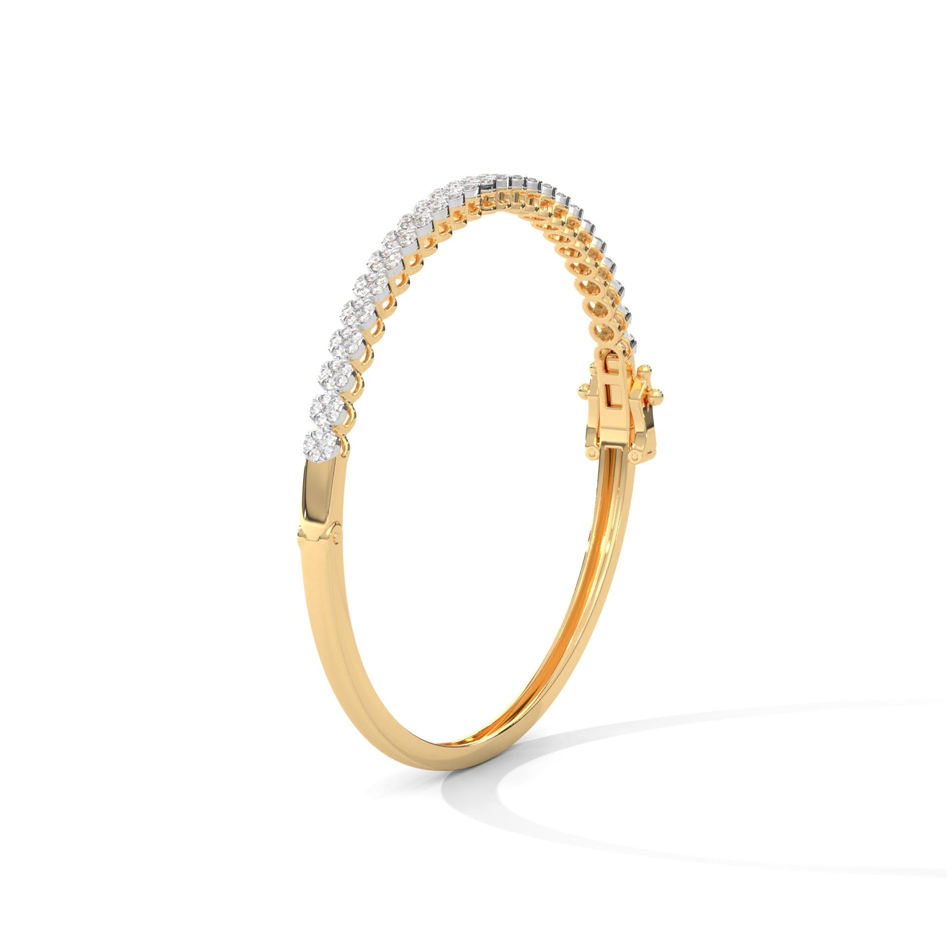 Aanya Moissanites Silver Oval Bracelet | 22KT Gold Vermeil - Shinez By Baxi Jewellers