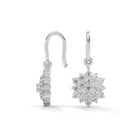 Lyda Silver Drop Earrings | White Gold - Shinez By Baxi Jewellers