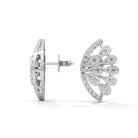 Juviya Designer Silver Stud | White Gold - Shinez By Baxi Jewellers