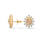 Qyaara Silver Stud Earrings | 22KT Gold Vermeil - Shinez By Baxi Jewellers