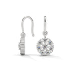 Meila Silver Drop Earrings | White Gold - Shinez By Baxi Jewellers