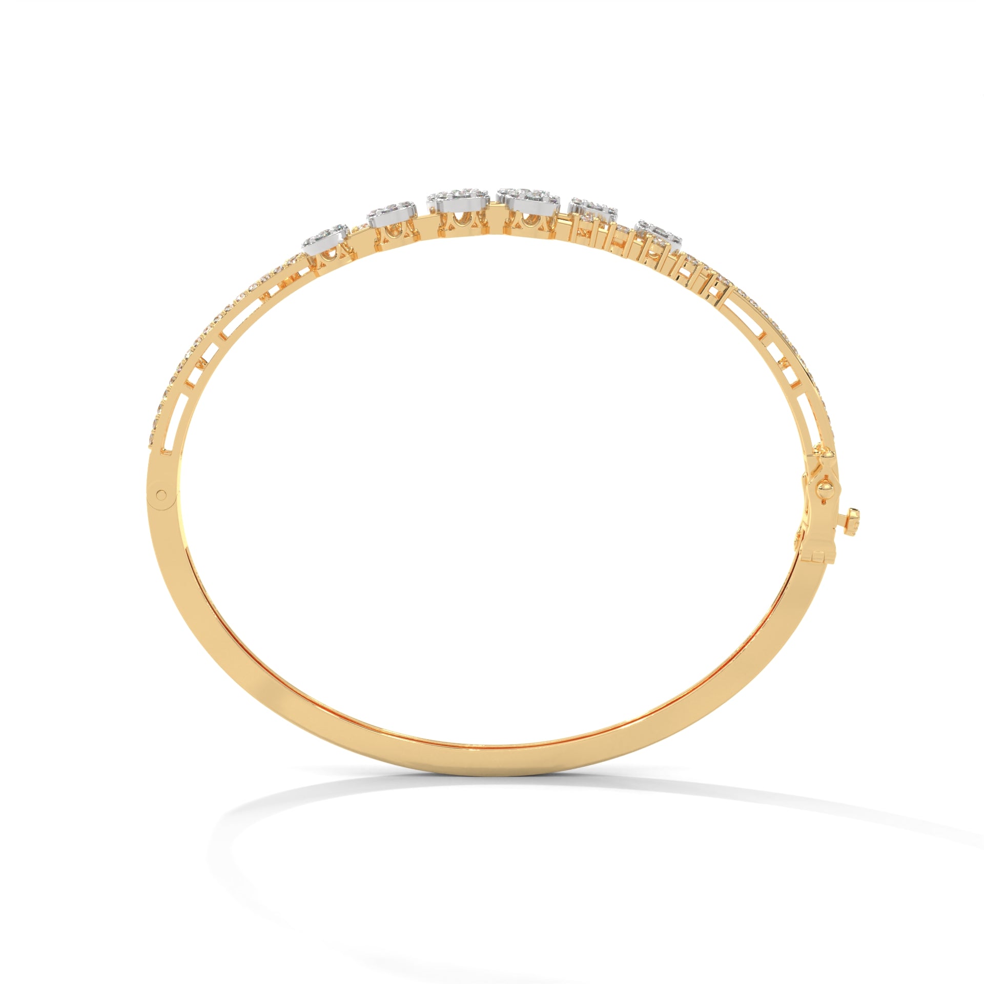 Bartha Moissanite Silver Oval Bracelet | 22KT Gold Vermeil - Shinez By Baxi Jewellers