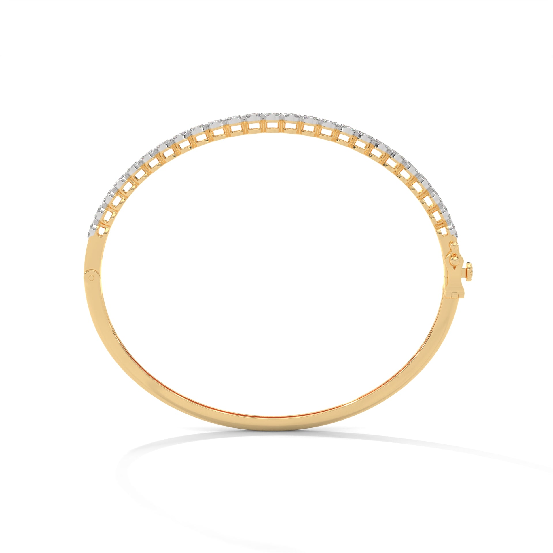 Aanya Moissanites Silver Oval Bracelet | 22KT Gold Vermeil - Shinez By Baxi Jewellers