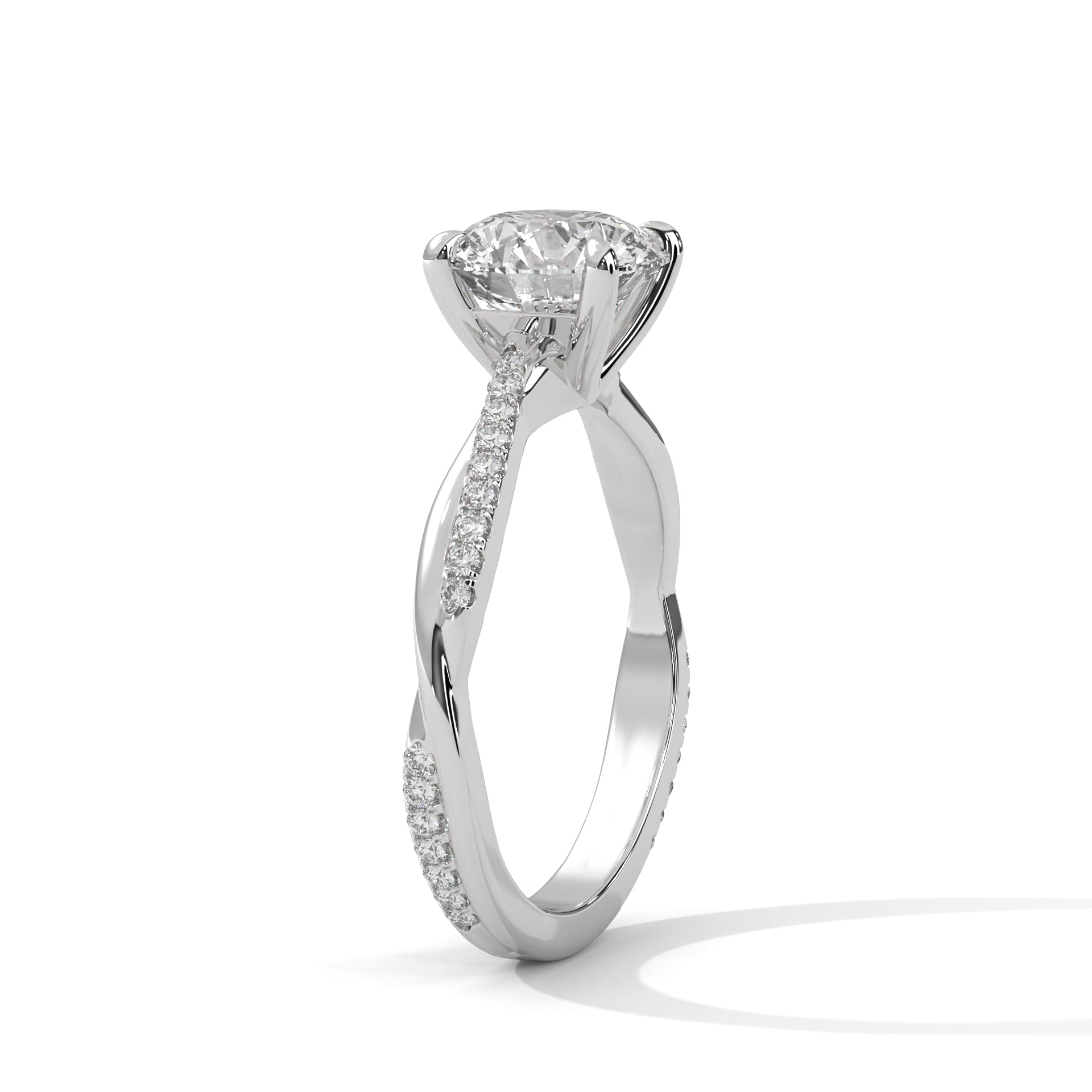 Meeli 2 Carat Solitaire Silver Ring - Shinez By Baxi Jewellers