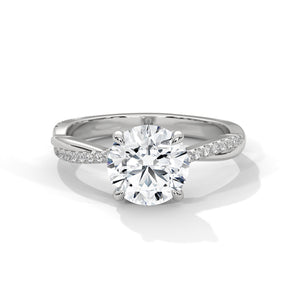 Meeli 2 Carat Solitaire Silver Ring - Shinez By Baxi Jewellers