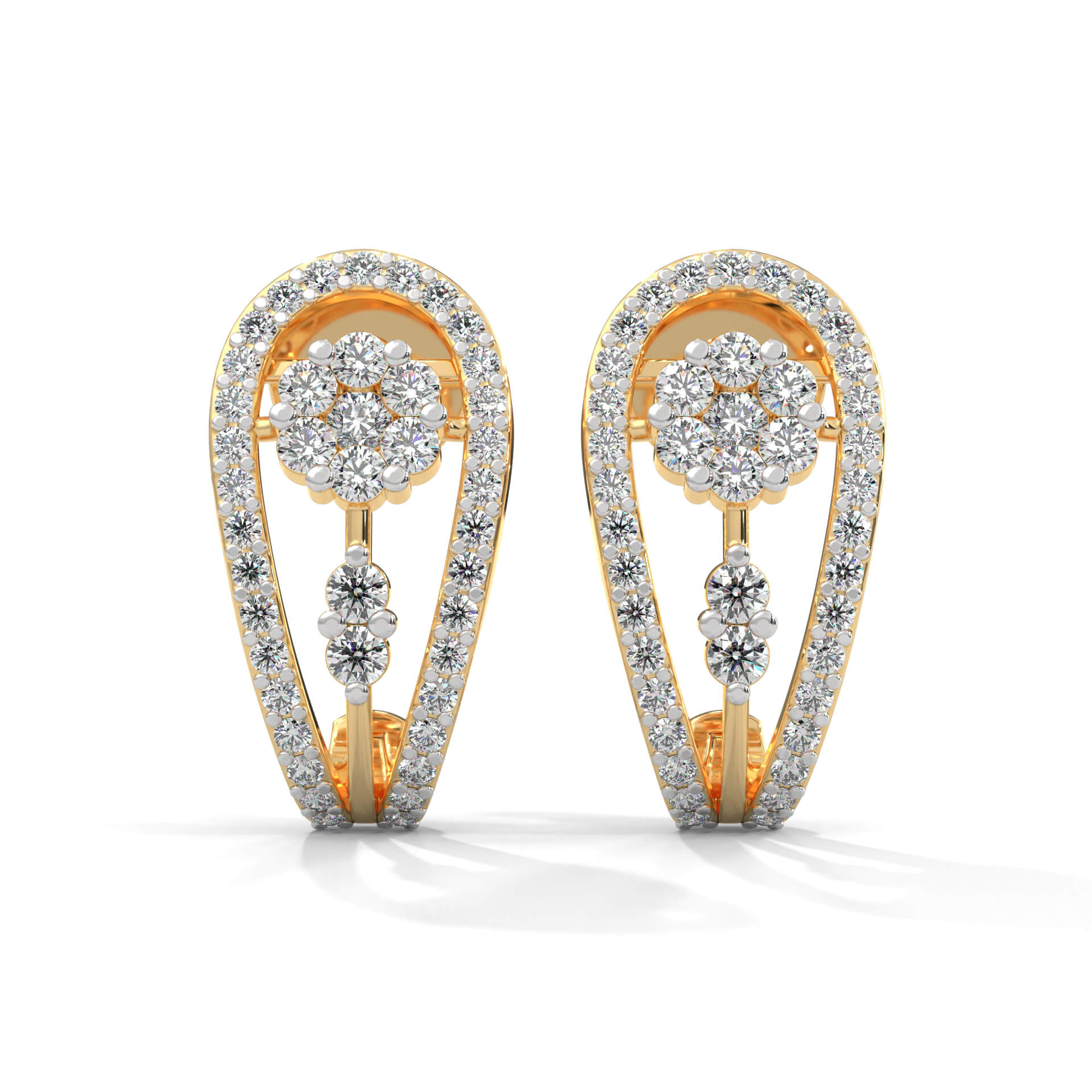 Zaina Silver Earrings for Women | 22KT Gold Vermeil - Shinez By Baxi Jewellers