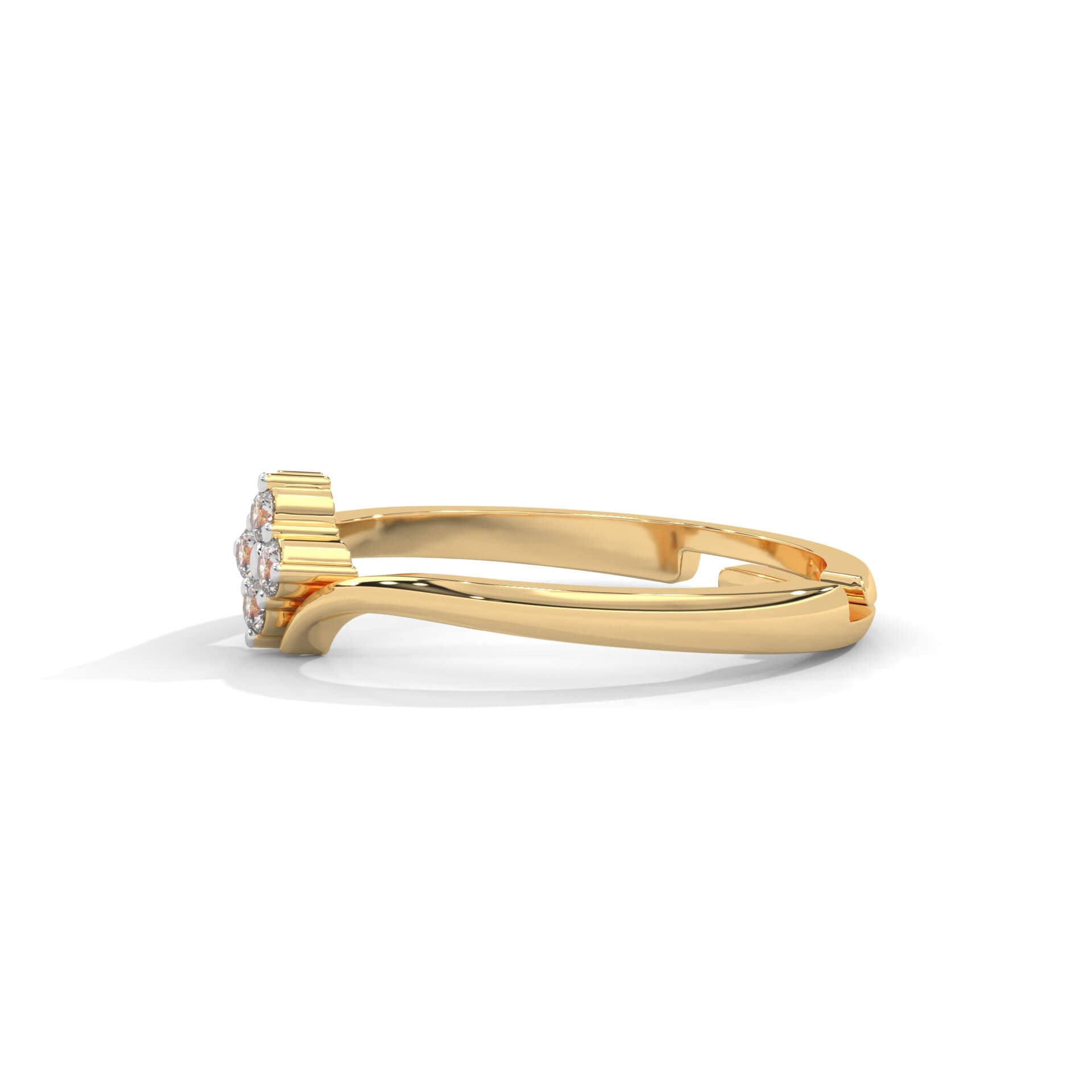 Bruz Silver Adjustable Ring | 22KT Gold Vermeil - Shinez By Baxi Jewellers