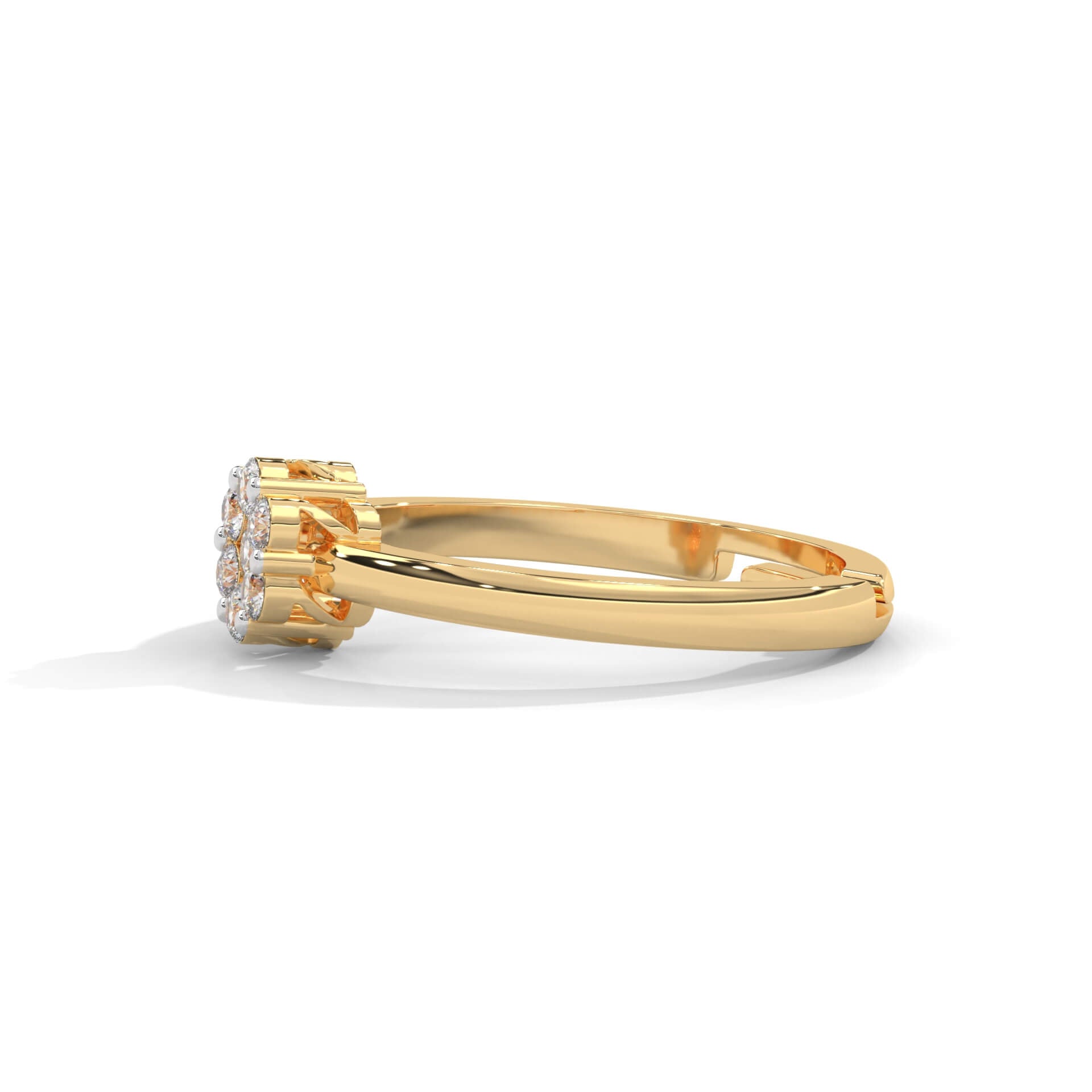 Asika Silver Adjustable Ring | 22KT Gold Vermeil - Shinez By Baxi Jewellers