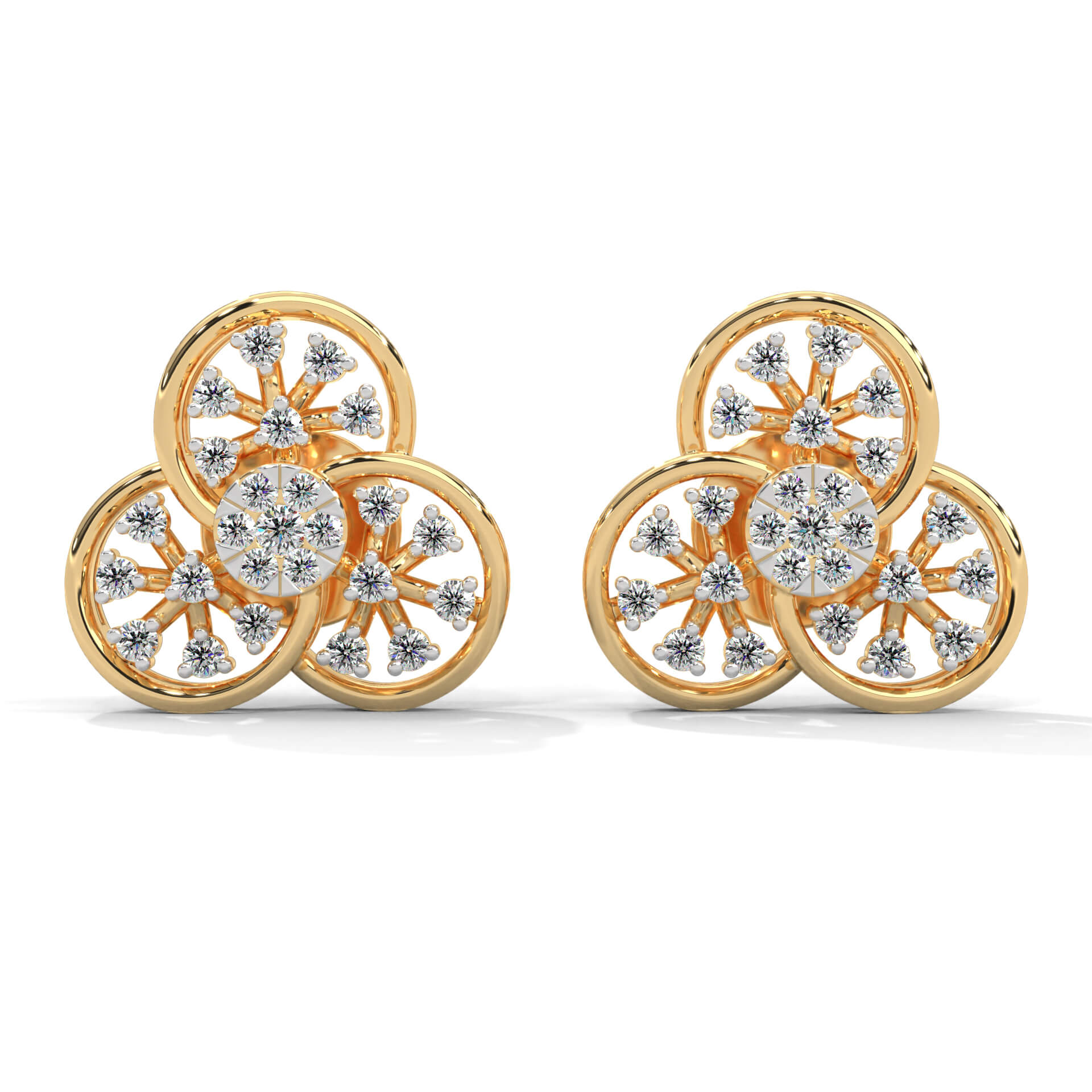 Kelina Silver Earrings for Women | 22KT Gold Vermeil - Shinez By Baxi Jewellers