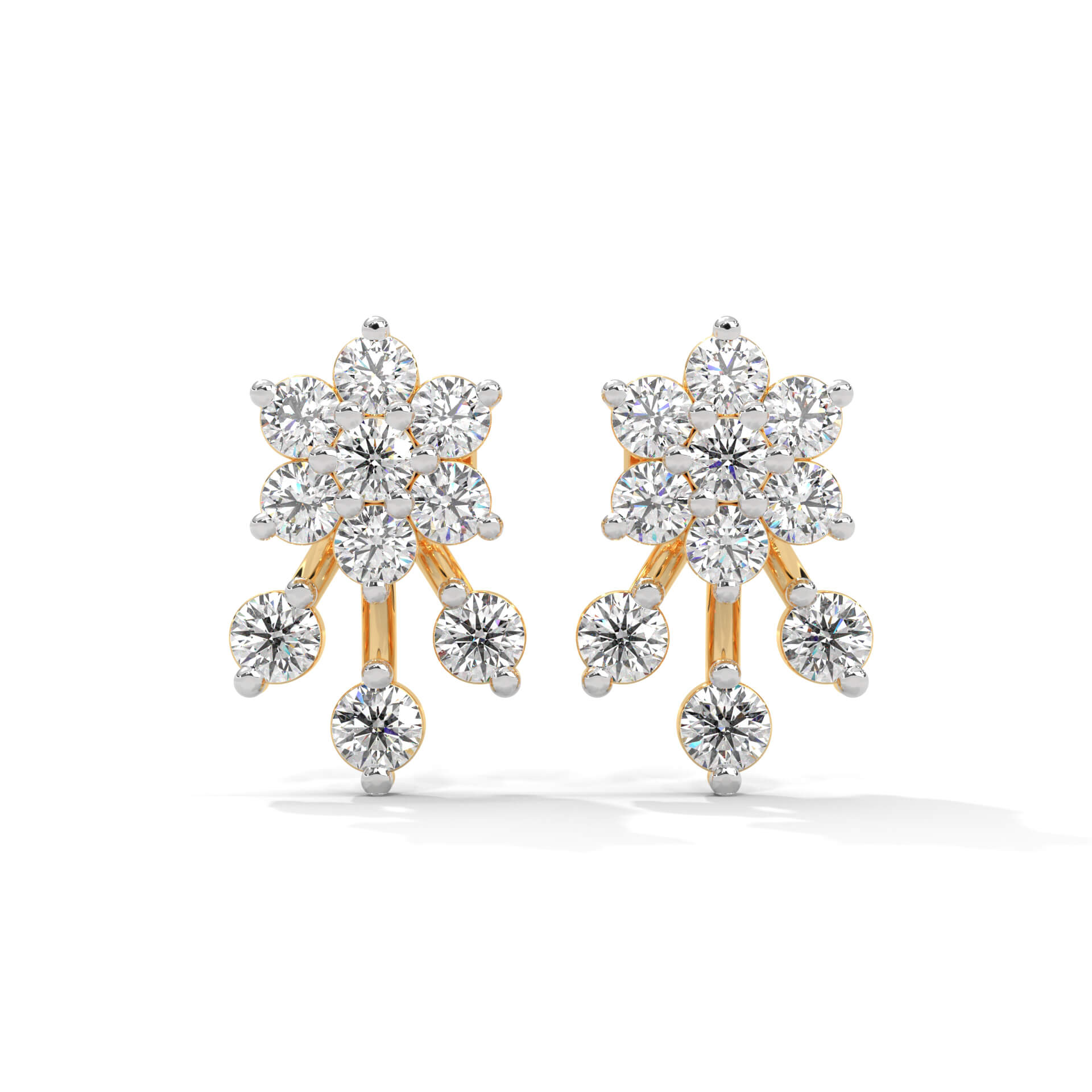 Tristana Silver Stud Earrings | 22KT Gold Vermeil - Shinez By Baxi Jewellers